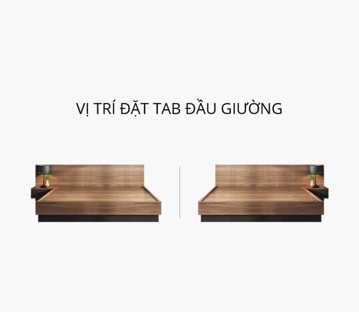 Giường Ngủ Gỗ MDF Phủ Melamine Vân Sồi Cao Cấp – ALU.G09