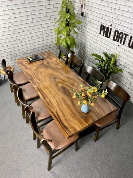 Mẫu bàn gỗ me tây 16( 200x78x5)