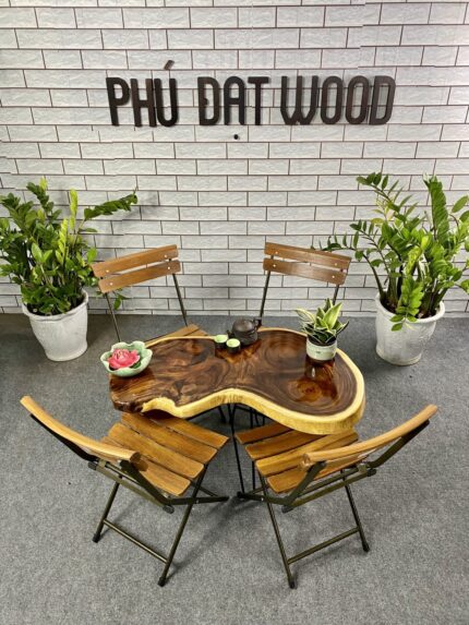 Mẫu bàn gỗ me tây 15( 80x50x5)